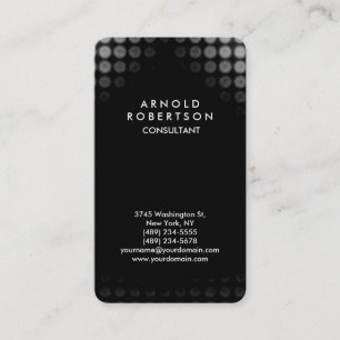 Rundad hörner Grått Black Elegant Mönster Visitkort