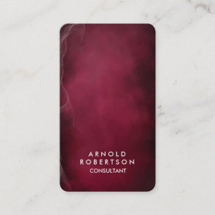 Rundad hörnMörk Carmine Red Elegant Visitkort