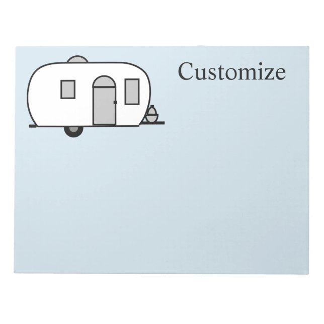 Rundad husvagn av vintage anteckningsblock (Framsida)