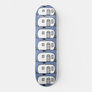 Rundad husvagn av vintage mini skateboard bräda 18,5 cm