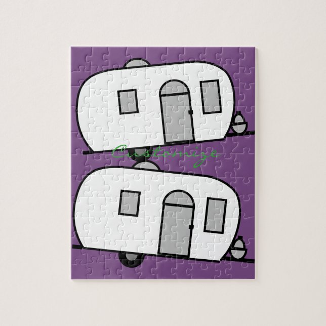 Rundad husvagn av vintage pussel (Vertikal)