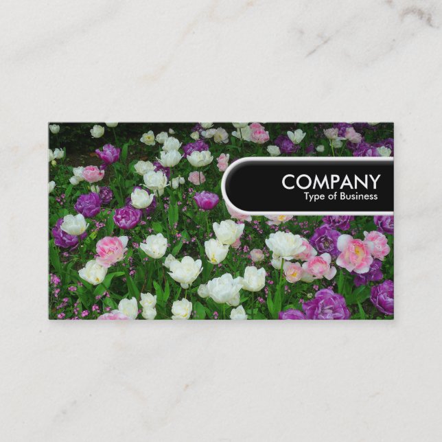 Rundad Kant-Märkre - Färgtulpaner Visitkort (Framsida)