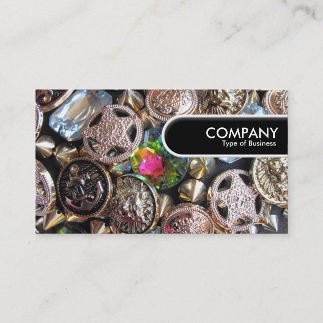 Rundad Kant Märkre - Flea Market Bling Visitkort (Framsida)