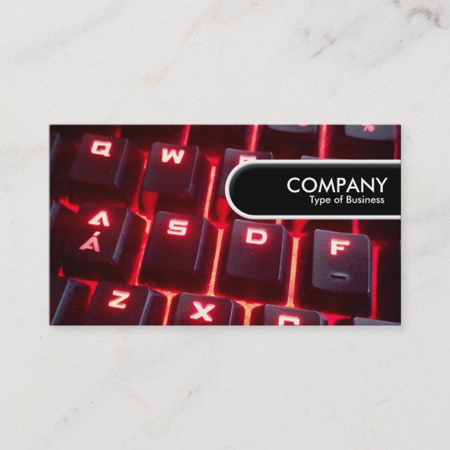 Rundad Kant-Märkre - Glowing Tangentbord Visitkort (Framsida)