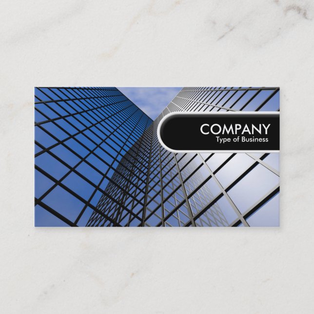 Rundad Kant-Märkre - Reflective Office Block Visitkort (Framsida)