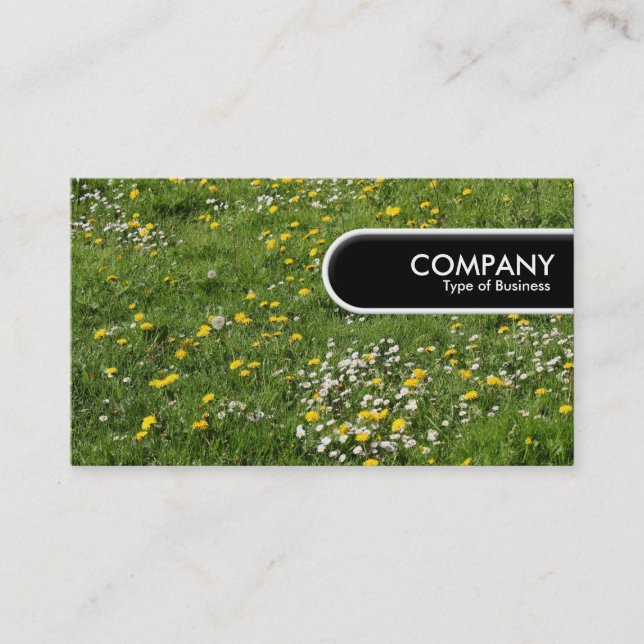 Rundad Kant-Märkre - Röda tulpaner och rosor Visitkort (Framsida)