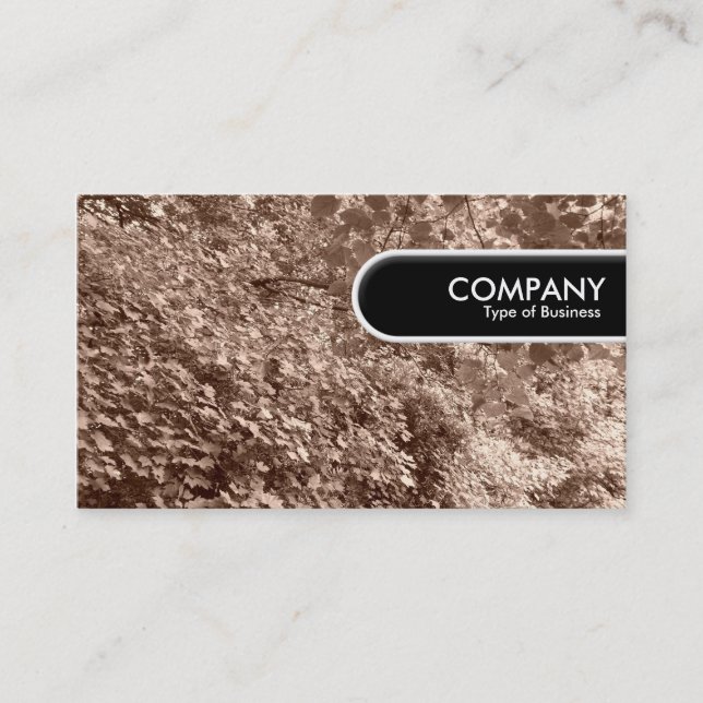 Rundad Kant Märkre - Sepia Löv Visitkort (Framsida)