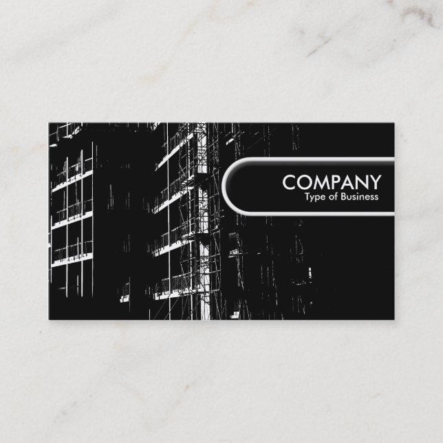 Rundad kantmärkre - kickkontrastkonstruktion visitkort (Framsida)