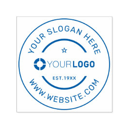 Rundad logotyp av anpassningsbar, säljfrämjande åt självfärgande stämpel