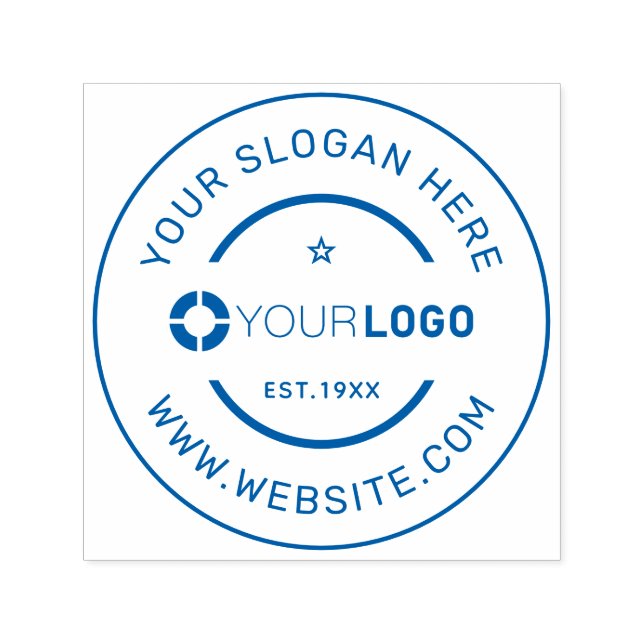 Rundad logotyp av anpassningsbar, säljfrämjande åt självfärgande stämpel (Design)