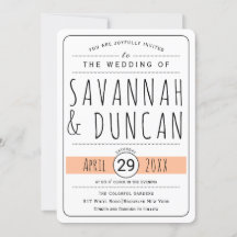 Rundad modern typografi bröllop