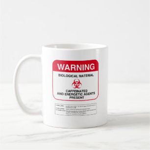 (Rundad) mugg för Biohazardvarningskaffe,