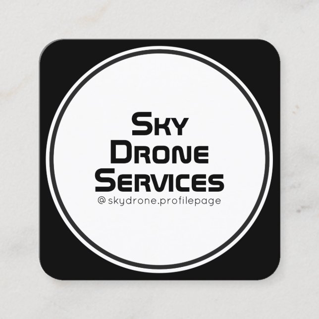 Rundad teknisk inspirationstäckning fyrkantigt visitkort (Framsida)