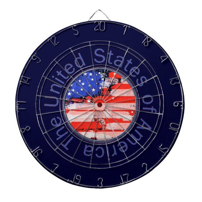 rundad USA flagga Darttavla (Framsidan)