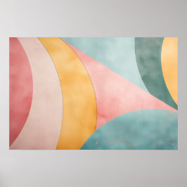 Rundade former i blek färg med kopieringsutrymme poster