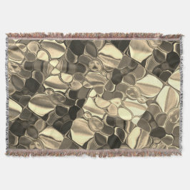 Rundade former i brons färg, klar guld, glansig filt