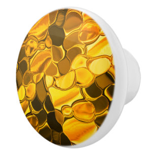 Rundade former i färg, glansigt mycket guld? knopp
