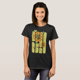 Rundade former med minimalistiska flödor t shirt