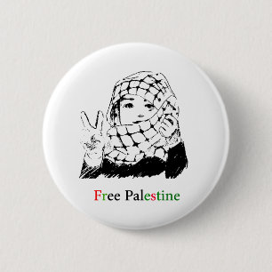 Rundade fria Palestina knäppas Knapp