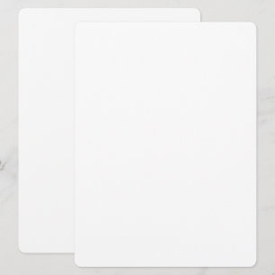 Rundade hörn Stora vita, vita, tomma Bröllop Inbjudningar