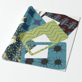 Rundade moderna rektanglar i mitten av århundradet presentpapper