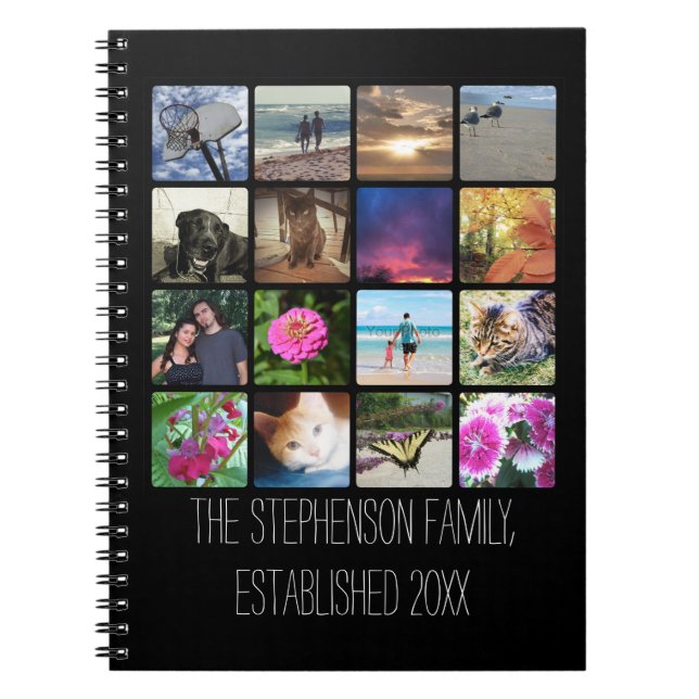 Rundade sexton tränga någon fotoCollage eller Anteckningsbok (Framsidan)