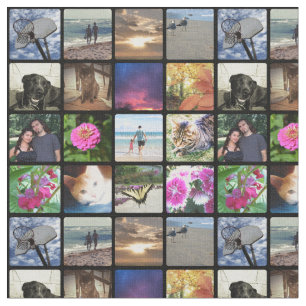 Rundade sexton tränga någon fotoCollage eller Tyg