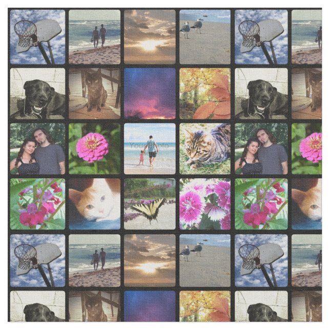 Rundade sexton tränga någon fotoCollage eller Tyg (Närbild)