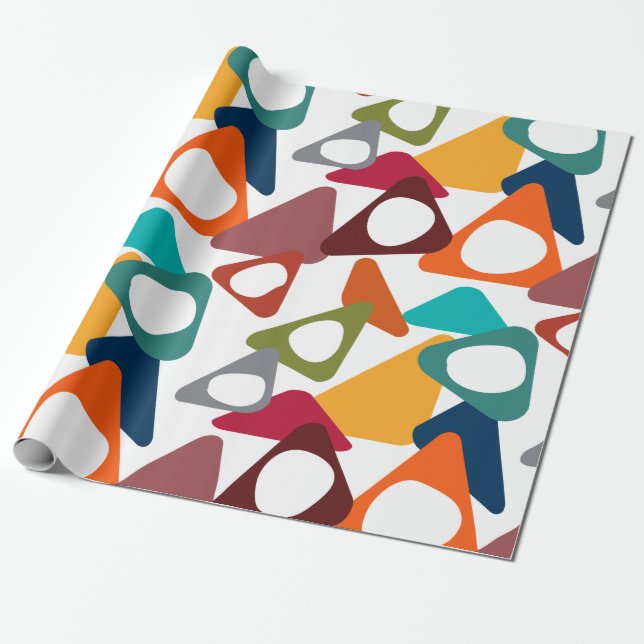 Rundade trianglar presentpapper (Utrullad)