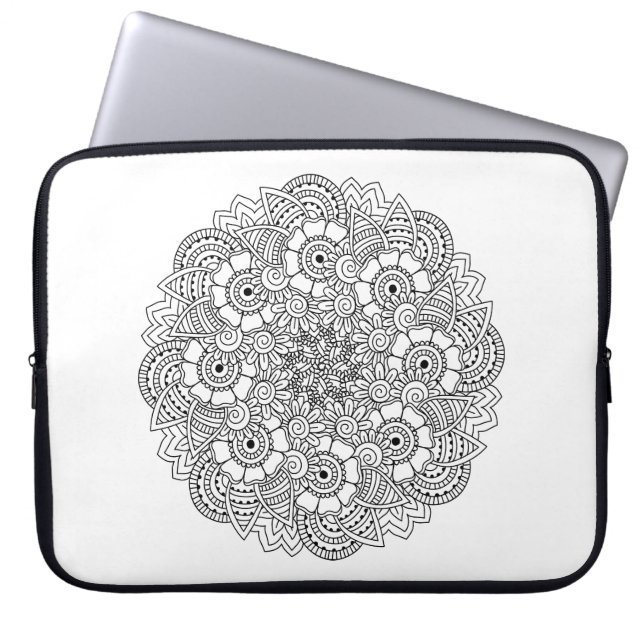 Rundadesignklotter Laptop Sleeve (Framsidan)