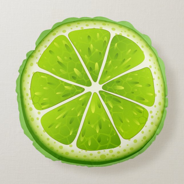 RundakastKudde-Limefrukt Rund Kudde (Framsidan)