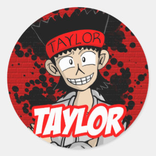 Rundaklistermärke Taylor Runt Klistermärke