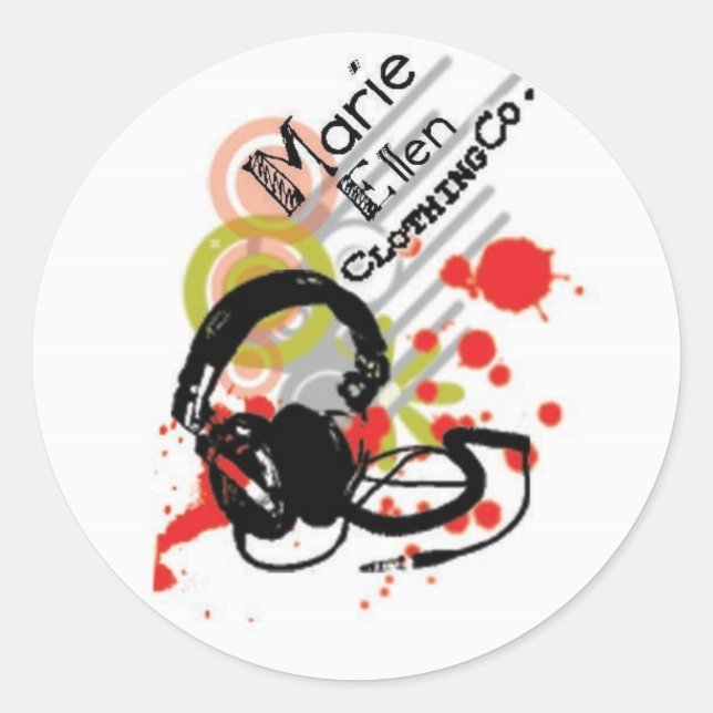 Rundaklistermärkear Runt Klistermärke (Framsida)