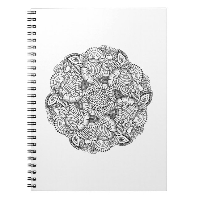 Rundaklotterdesign Anteckningsbok Med Spiral (Framsidan)
