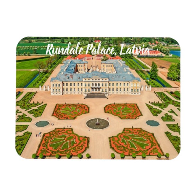 Rundāle Palace Lettland stilized Magnet (Horisontell)