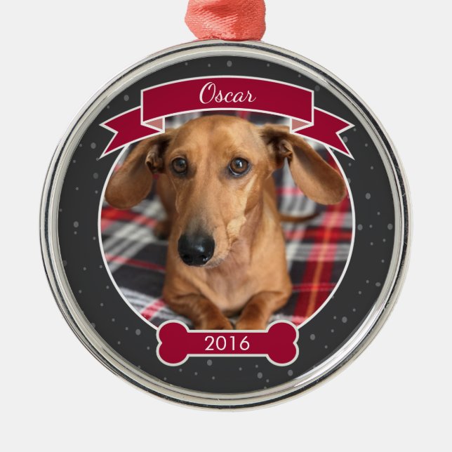 Rundametallprydnad Julgransprydnad Metall (Framsidan)