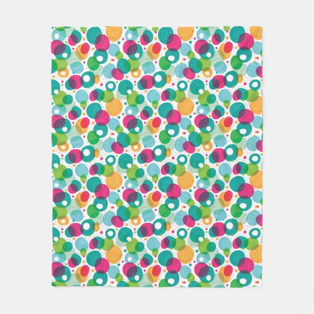 Rundan bubblar ungemönster fleecefilt (Framsidan)