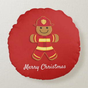 Rundan för pepparkakabrandman   kudder rund kudde