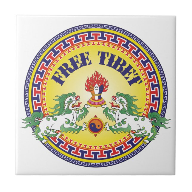 Rundan frigör Tibet Kakelplatta (Framsidan)