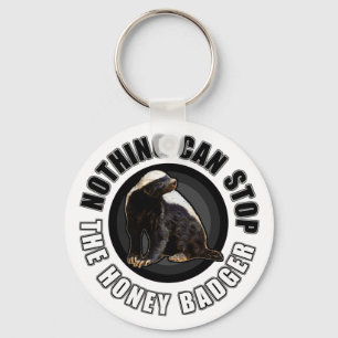 Rundan ingenting kan STOPPA honey badgerdesignen Nyckelring