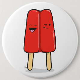 Rundan knäppas - röda Popsicles Knapp