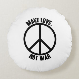 Rundan kudder svart & vit rund kudde