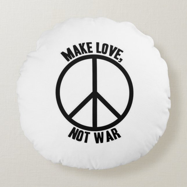 Rundan kudder svart & vit rund kudde (Framsidan)