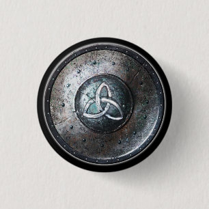 Rundan skyddar knäppas - den Triquetra emblemen Knapp