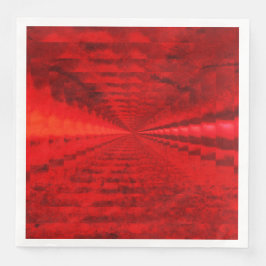 Rundande ljusa, röda, tornblöjor pappersservett