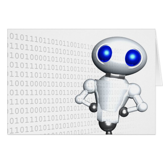 RUNDARE MED BINÄRT KODIFIERA HÄLSNINGSKORT (Framsidan Horizontal)