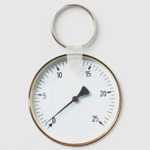 Rundatryckmätarevisartavla Keychain Nyckelring