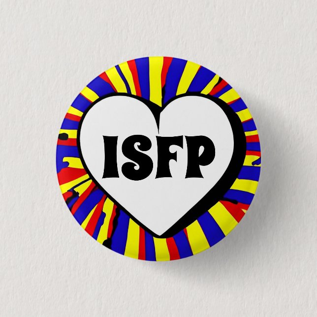 Rundbricka för ISFP MBTI 3 Cm Knapp (Framsida)