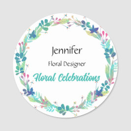 Rundbricka för Namn bricka Florist Anpassningsbar Namnbricka