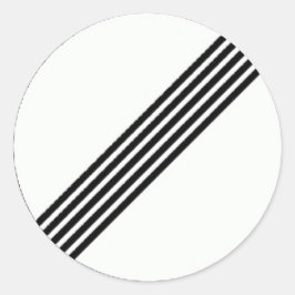 Runddekal med begränsningens sluttecken. runt klistermärke